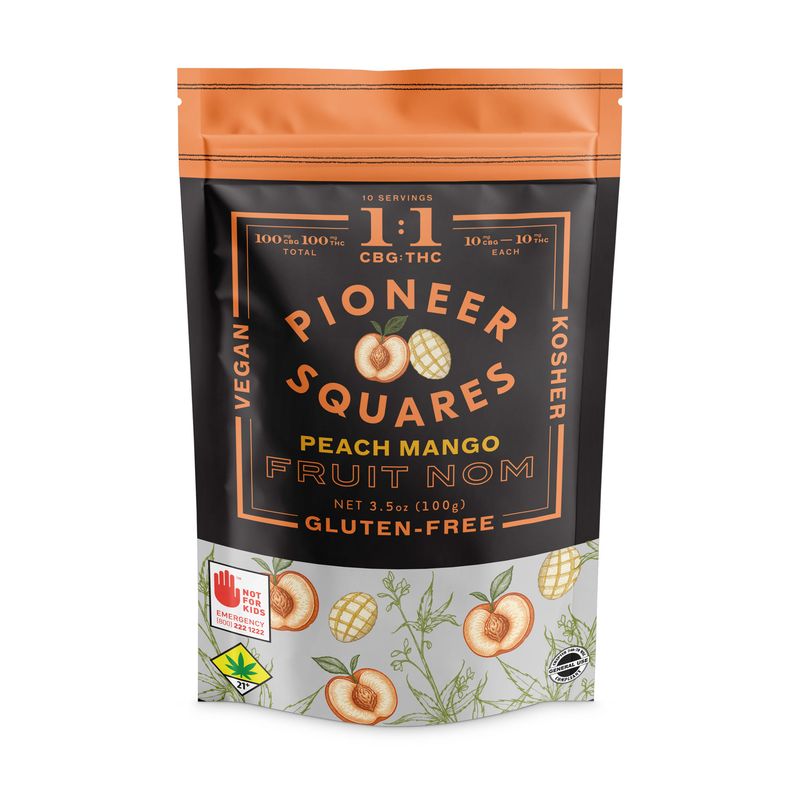 100mgCBG PEACH MANGO 10-Pack RATIO 1:1 10mgCBG 10mgTHC = 20mg per serving (Case = 20)