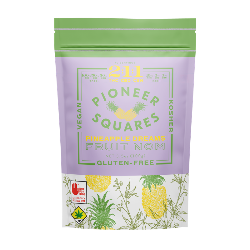 200mg PINEAPPLE DREAMS RATIO 2:1:1 10-Pack 10mgTHC 5mgCBD 5mgCBN = 20mg per serving (Case = 20)