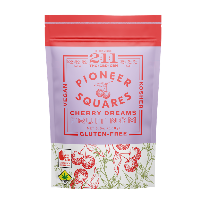 200mg CHERRY DREAMS 10-Pack RATIO 2:1:1 10mgTHC 5mgCBD 5mgCBN = 20mg per serving (Case = 20)