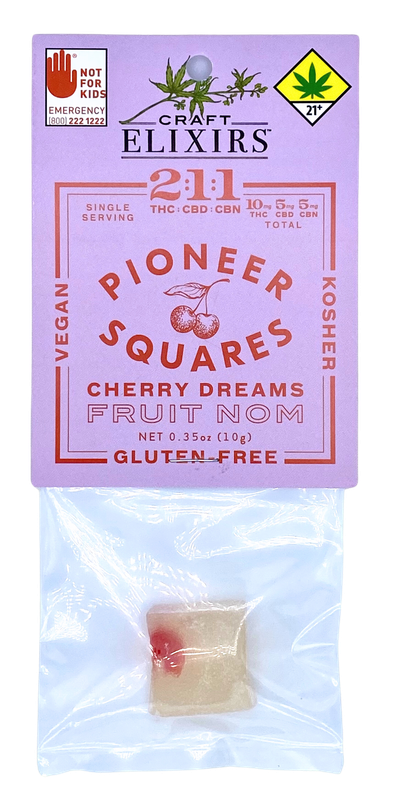 20mg CHERRY DREAMS RATIO 2:1:1 10mgTHC 5mgCBD 5mgCBN = 20mg per serving (Bundles of 5)