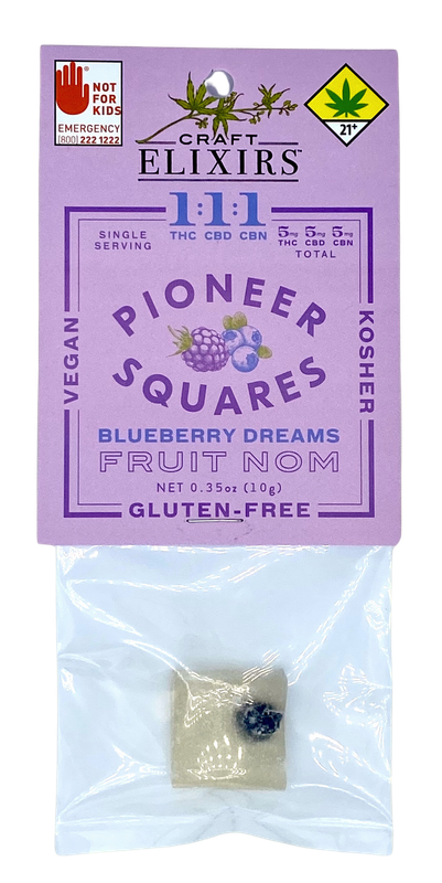 15mg BLUEBERRY DREAMS RATIO 1:1:1 5mgTHC 5mgCBD 5mgCBN = 15mg per serving (Bundles of 5)