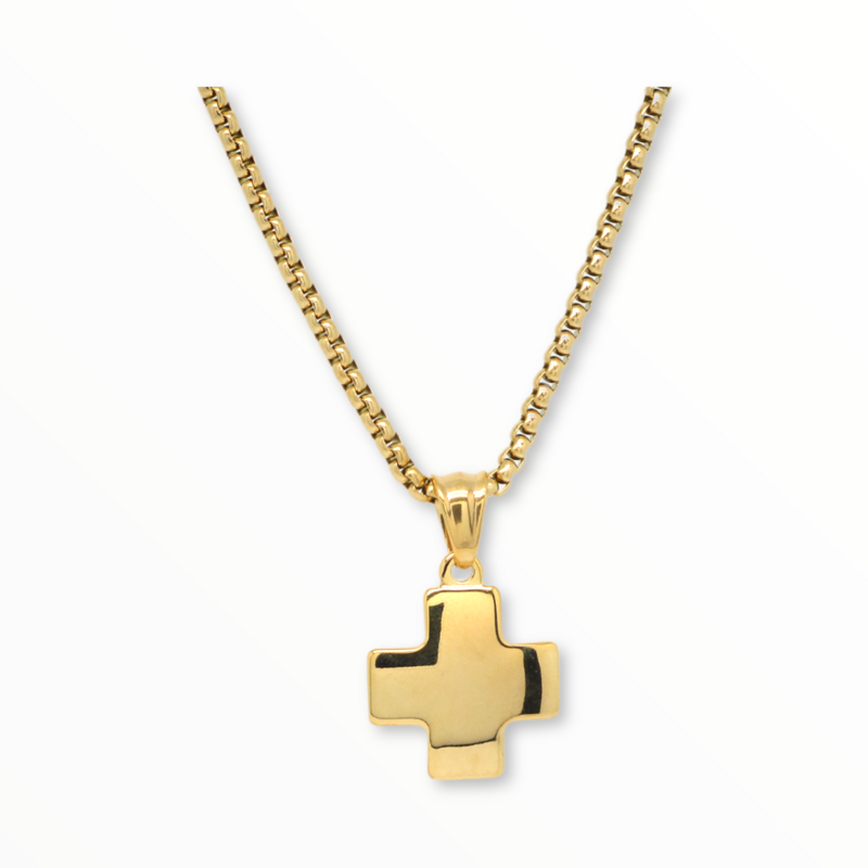 Cruz Suiza Gold Acero Dorado
