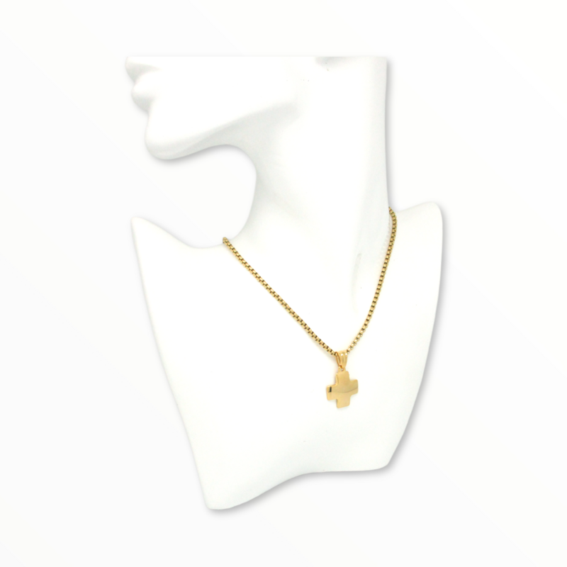 Cruz Suiza Gold Acero Dorado