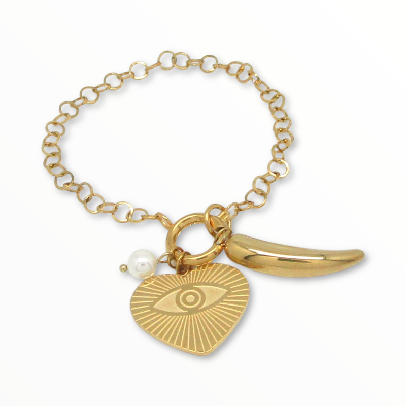 Pulsera Horn Acero Dorado