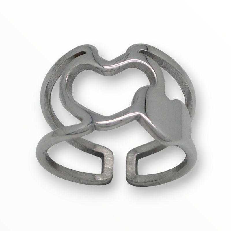 Anillo Heart Acero #8