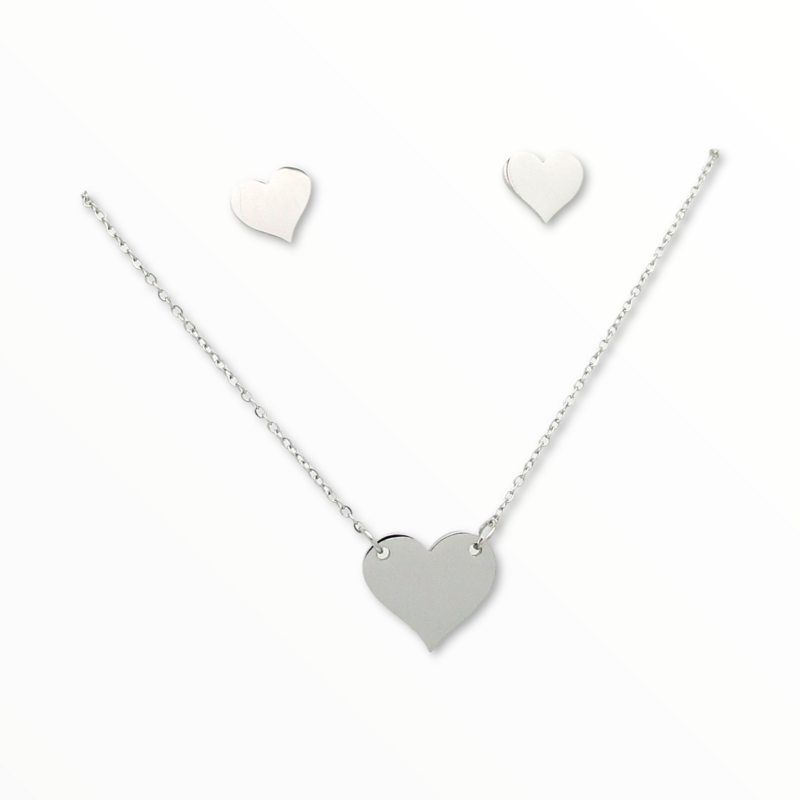 Juego Love Heart Acero