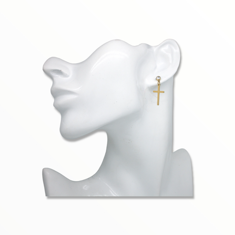 Arete Cross Acero Dorado