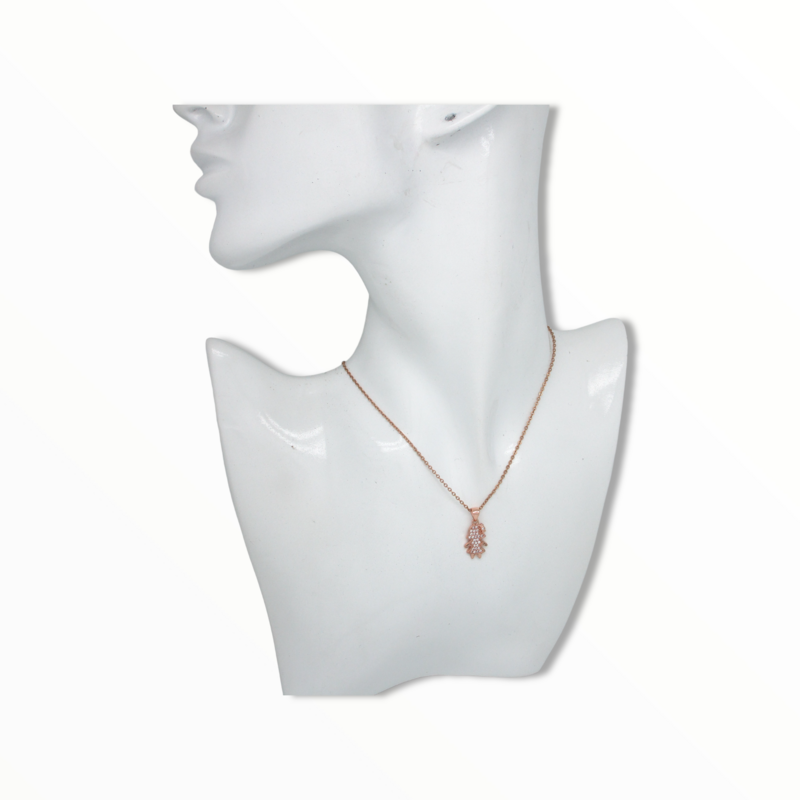 Collar Girl Acero Rosa