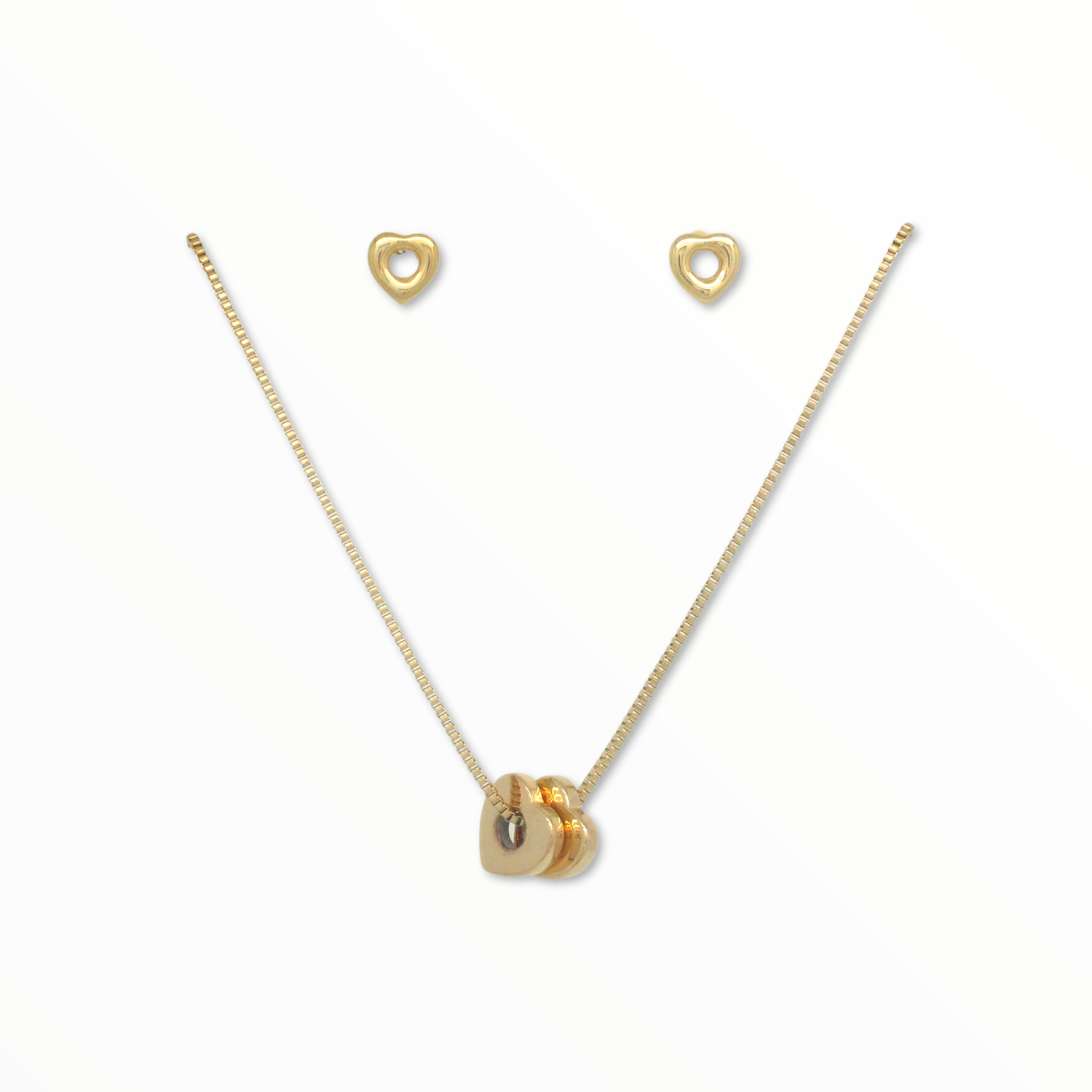 Juego Romantic Acero Dorado