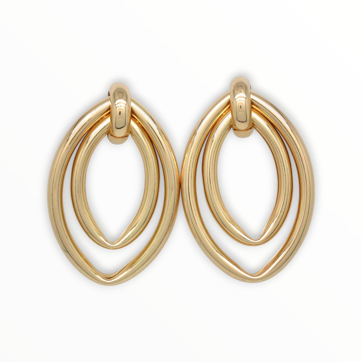 Aretes Capri Acero Dorado