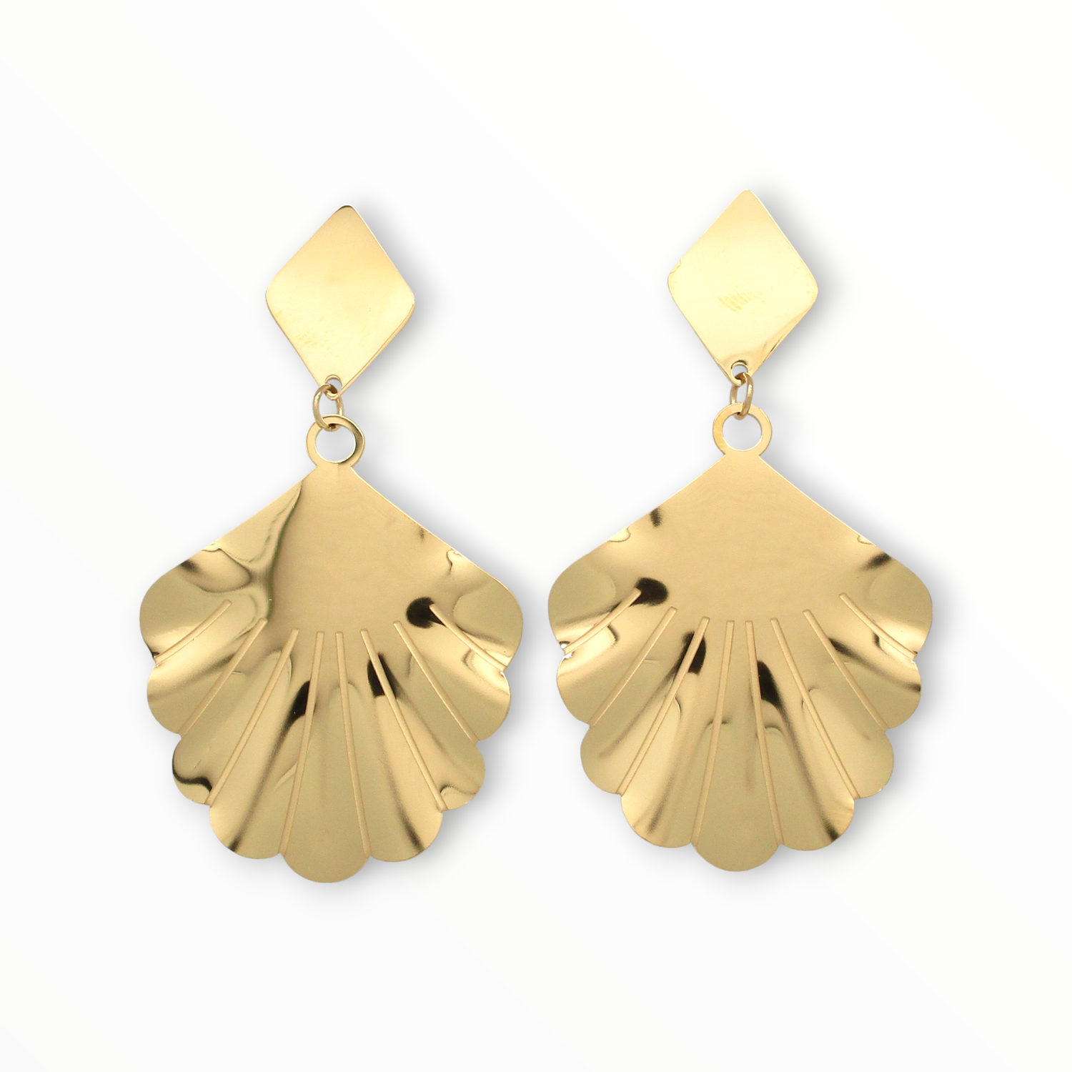 Aretes Margarita Acero Dorado
