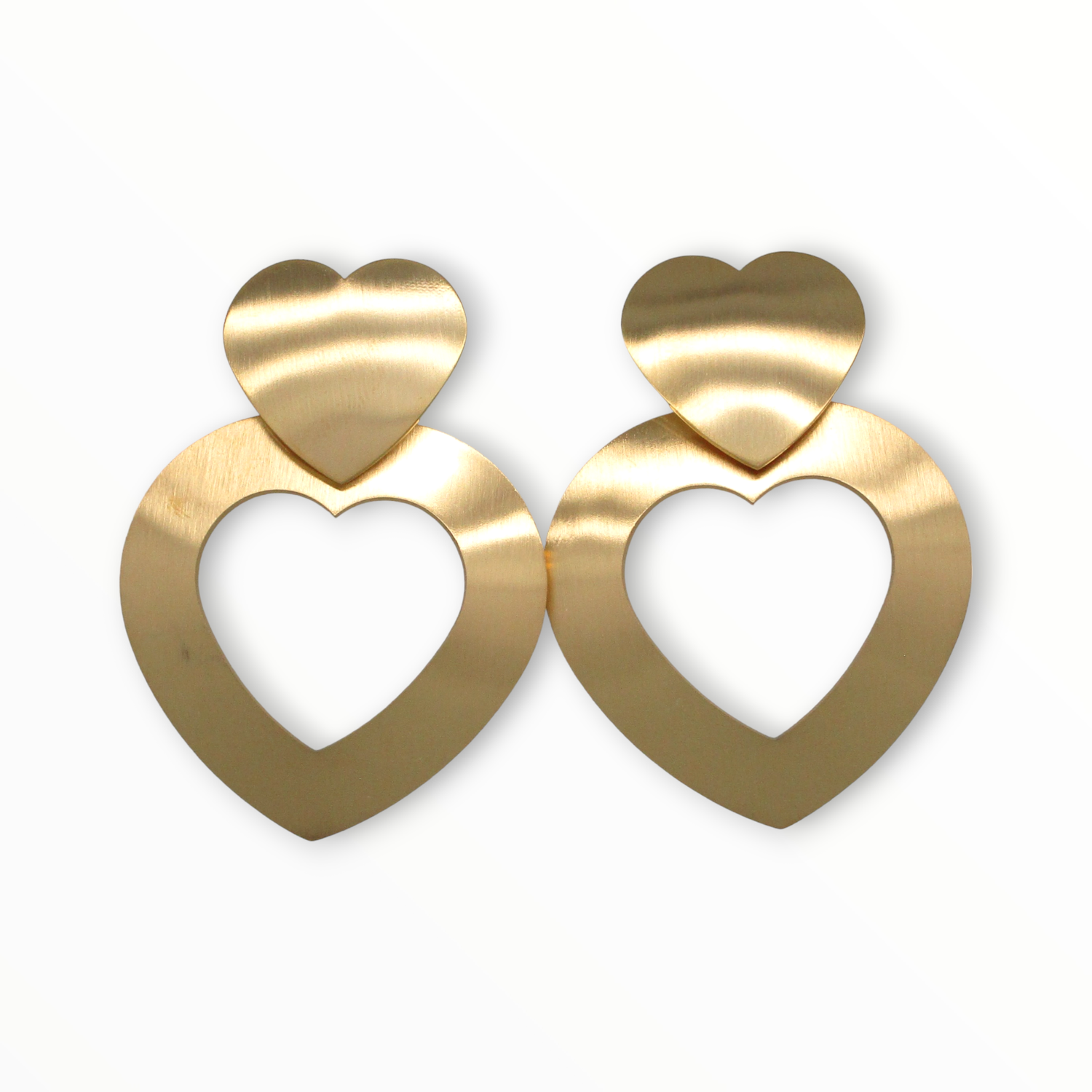 Arete Heart Acero Dorado