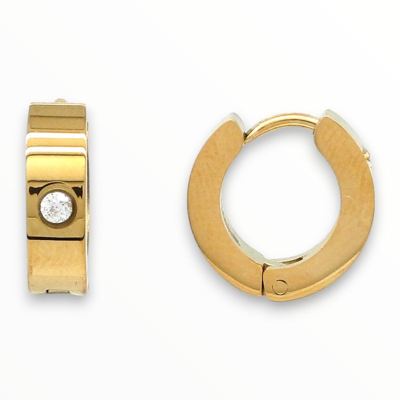 Huggie Coral Acero Dorado
