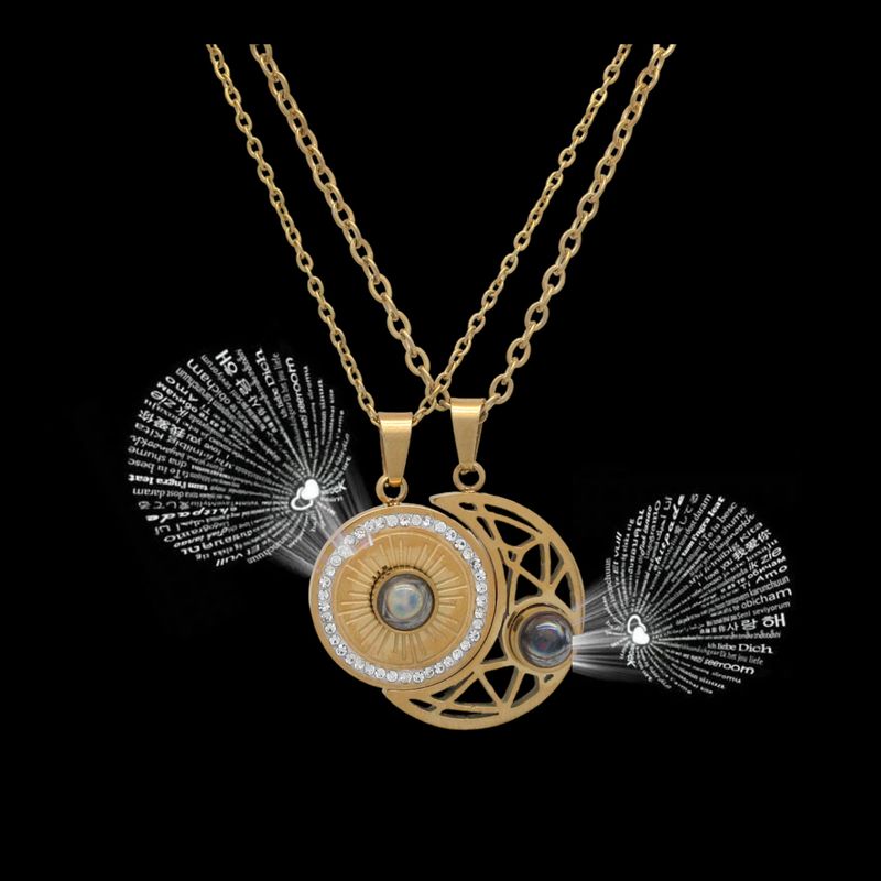 Collar Amor love Acero Dorado