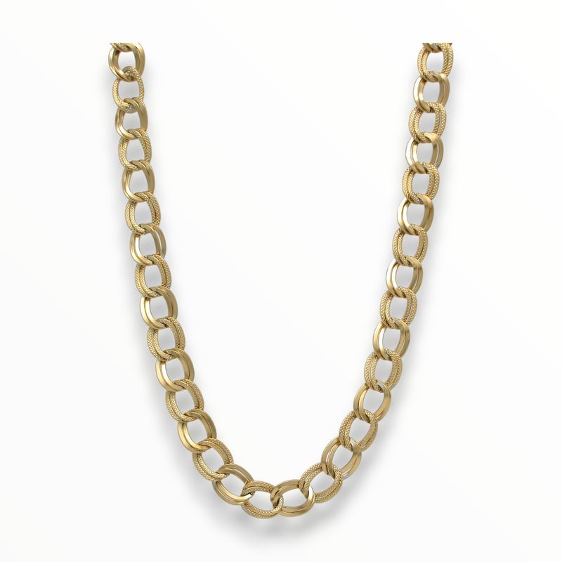 Collar Nube Acero Dorado