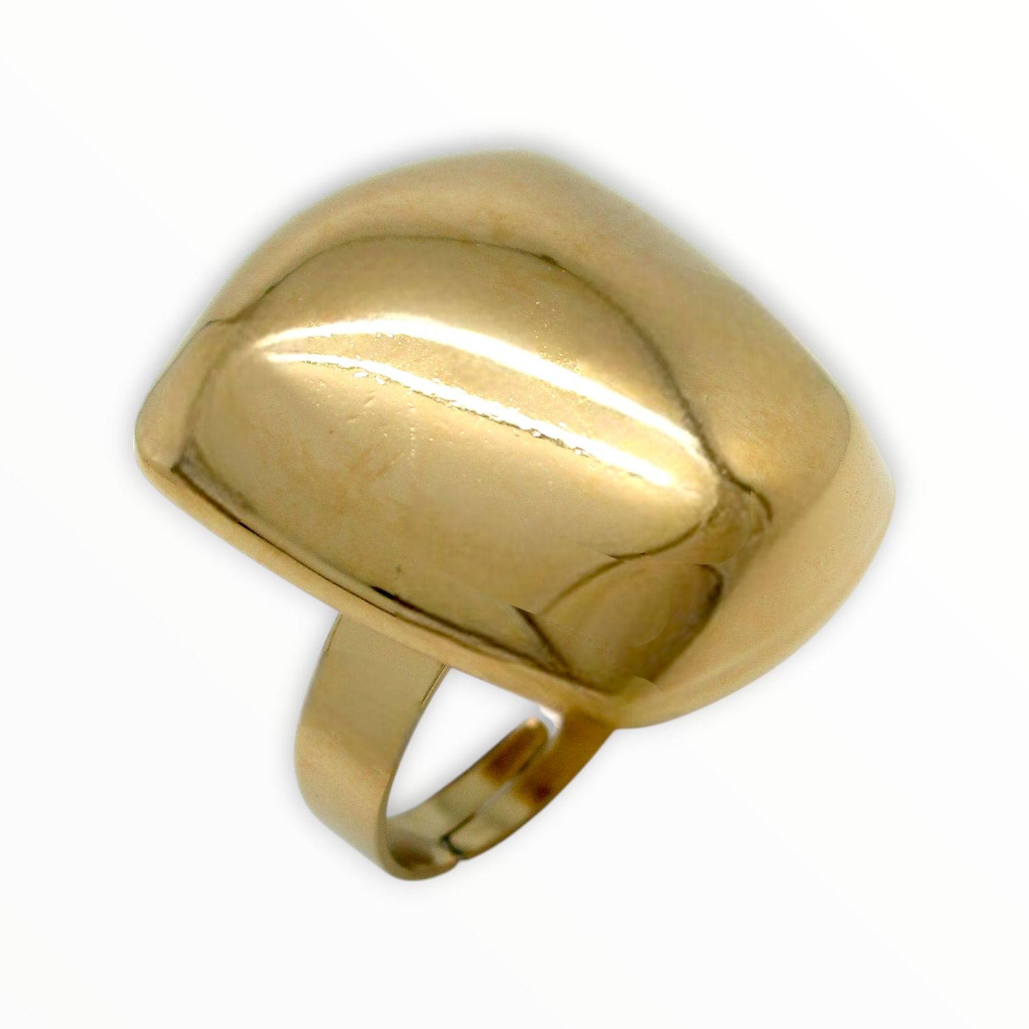 Anillo Claps Acero Dorado