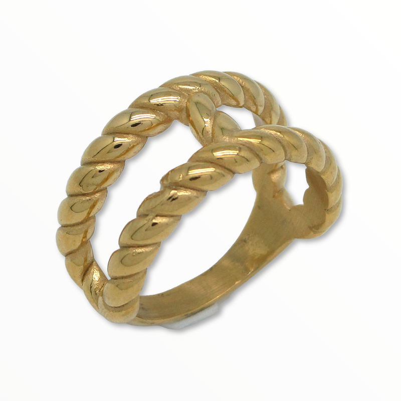 Anillo Calipso Acero Dorado #7
