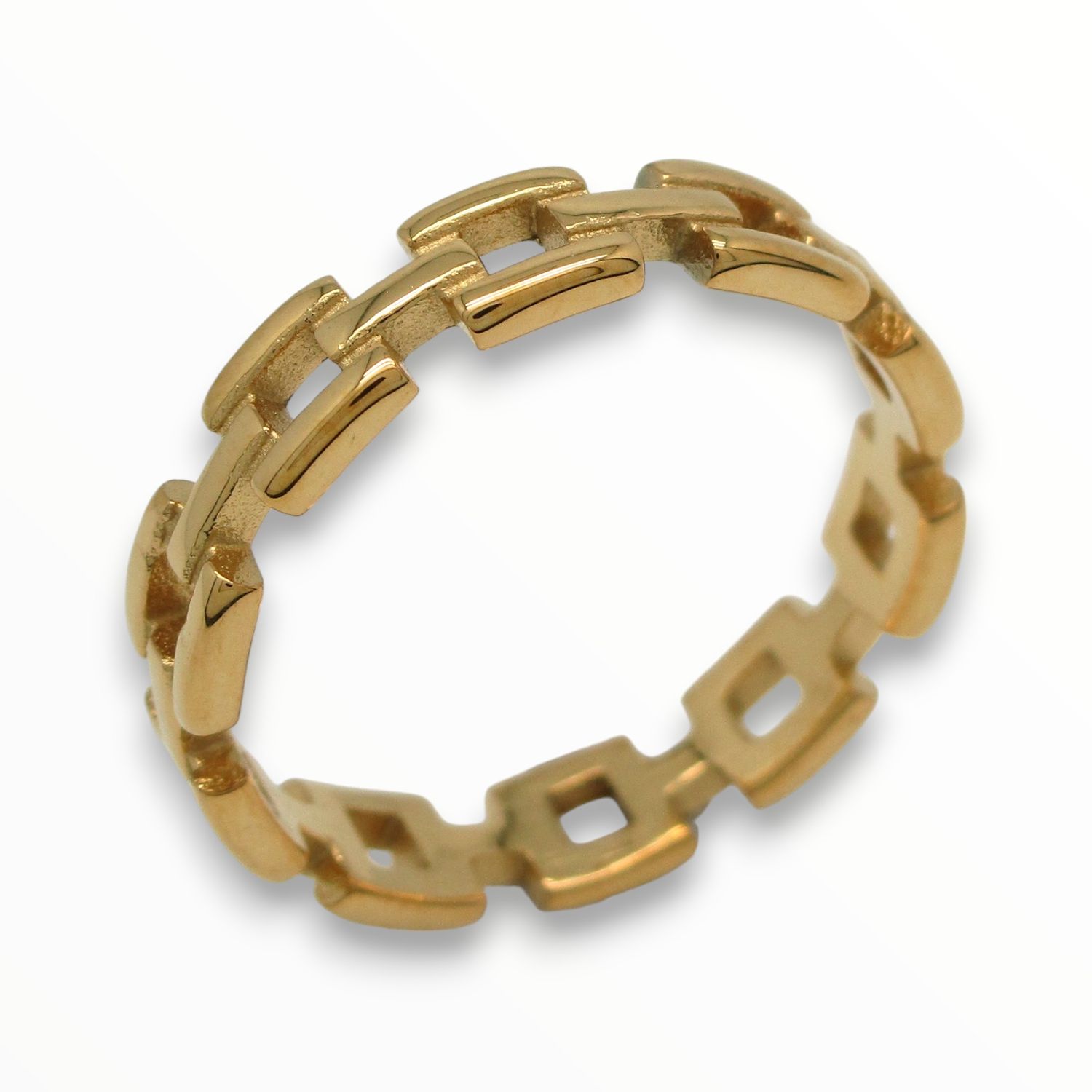 Anillo Glow Acero Dorado #8