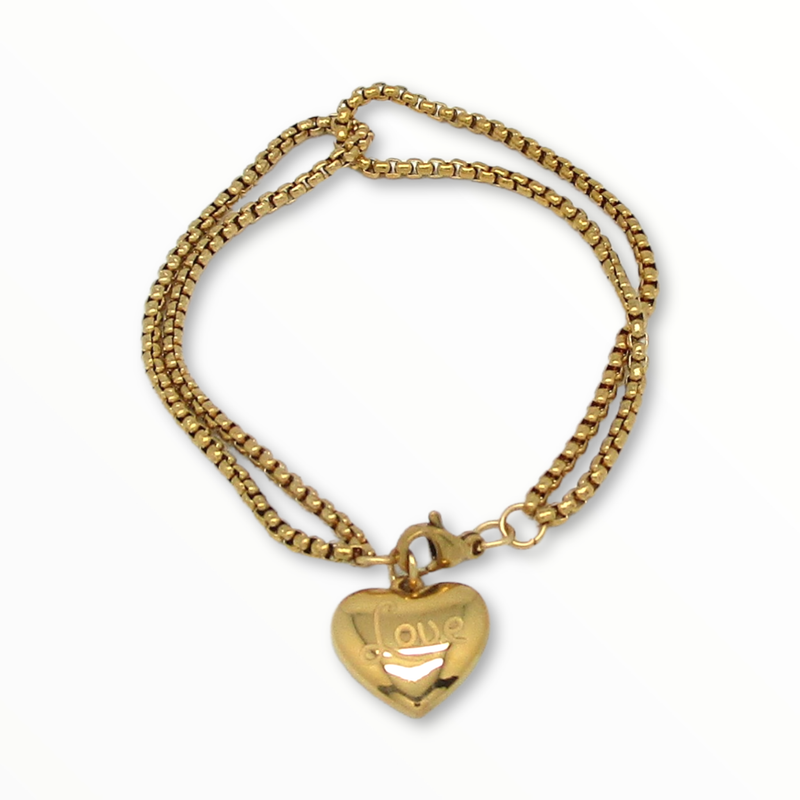Pulsera Love Acero Dorado