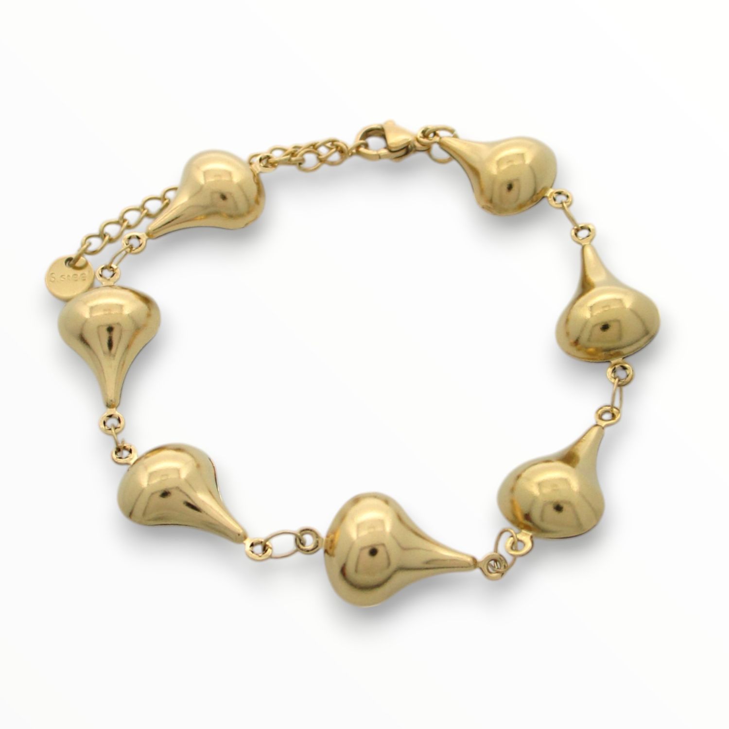 Pulsera Gota Acero Dorado
