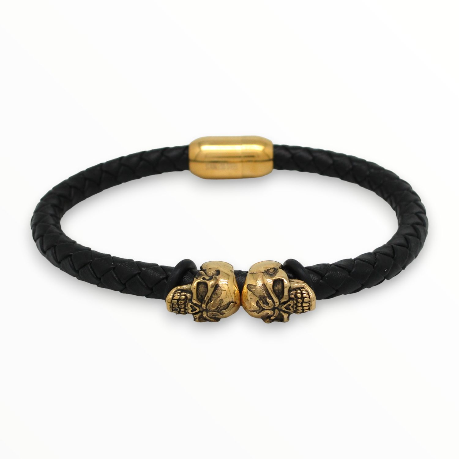 Pulso Skulls Acero Dorado
