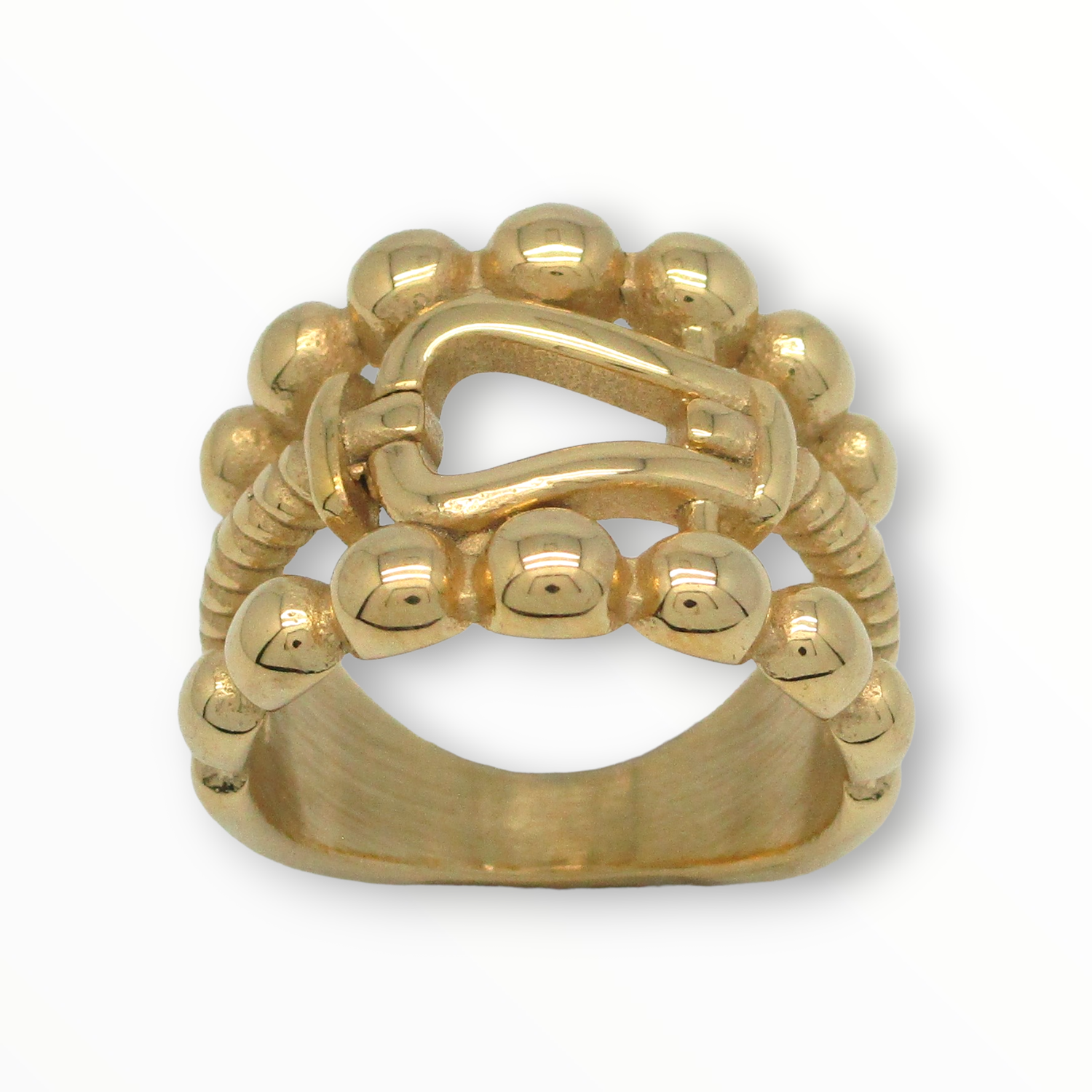 Anillo Hevi Acero Dorado