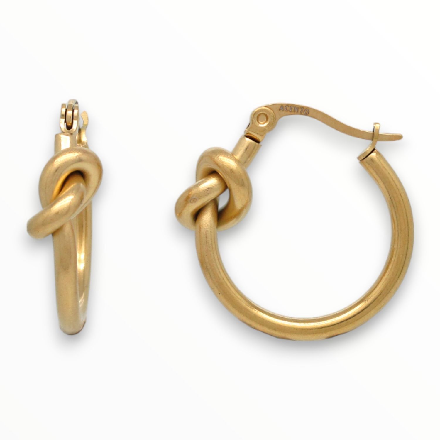 Arracada Nude Acero Dorado