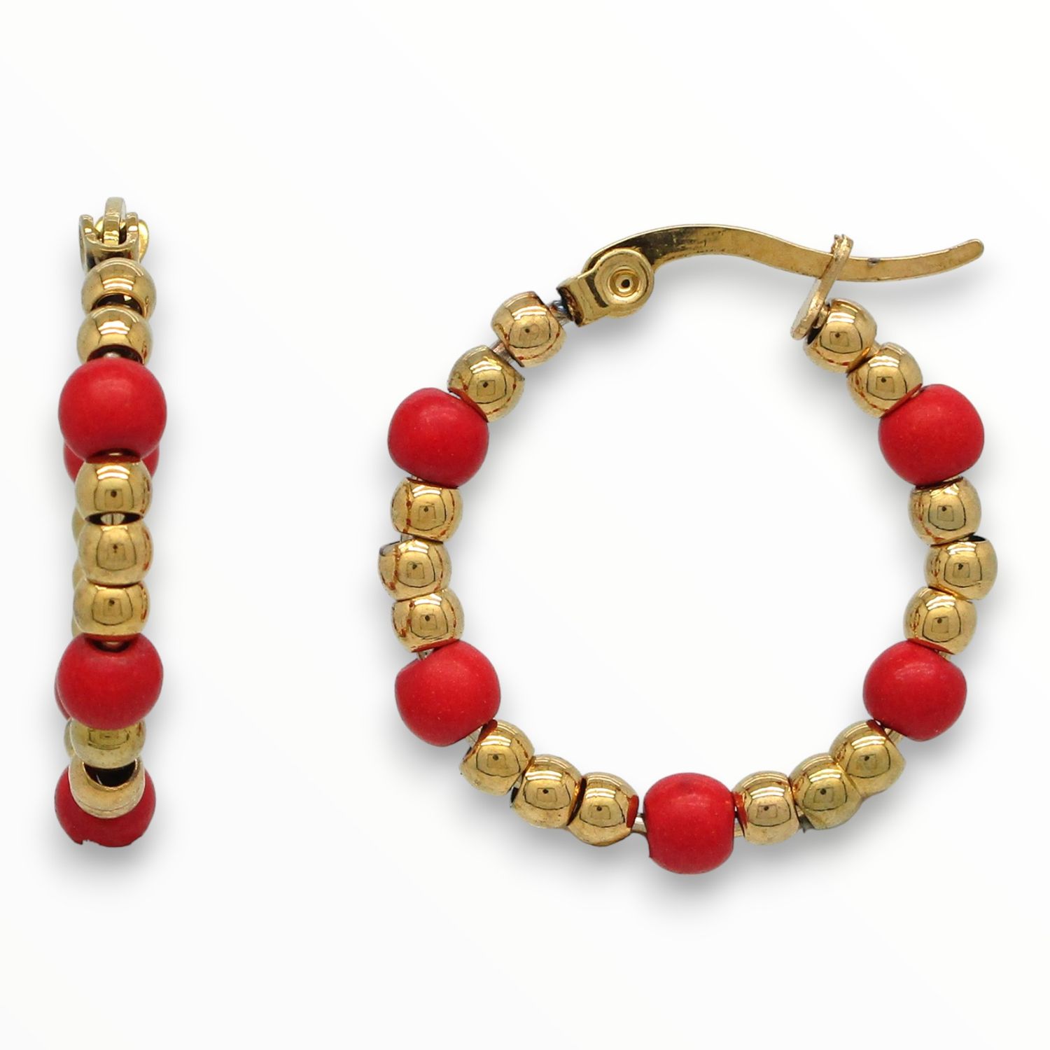 Arracada Red Acero Dorado