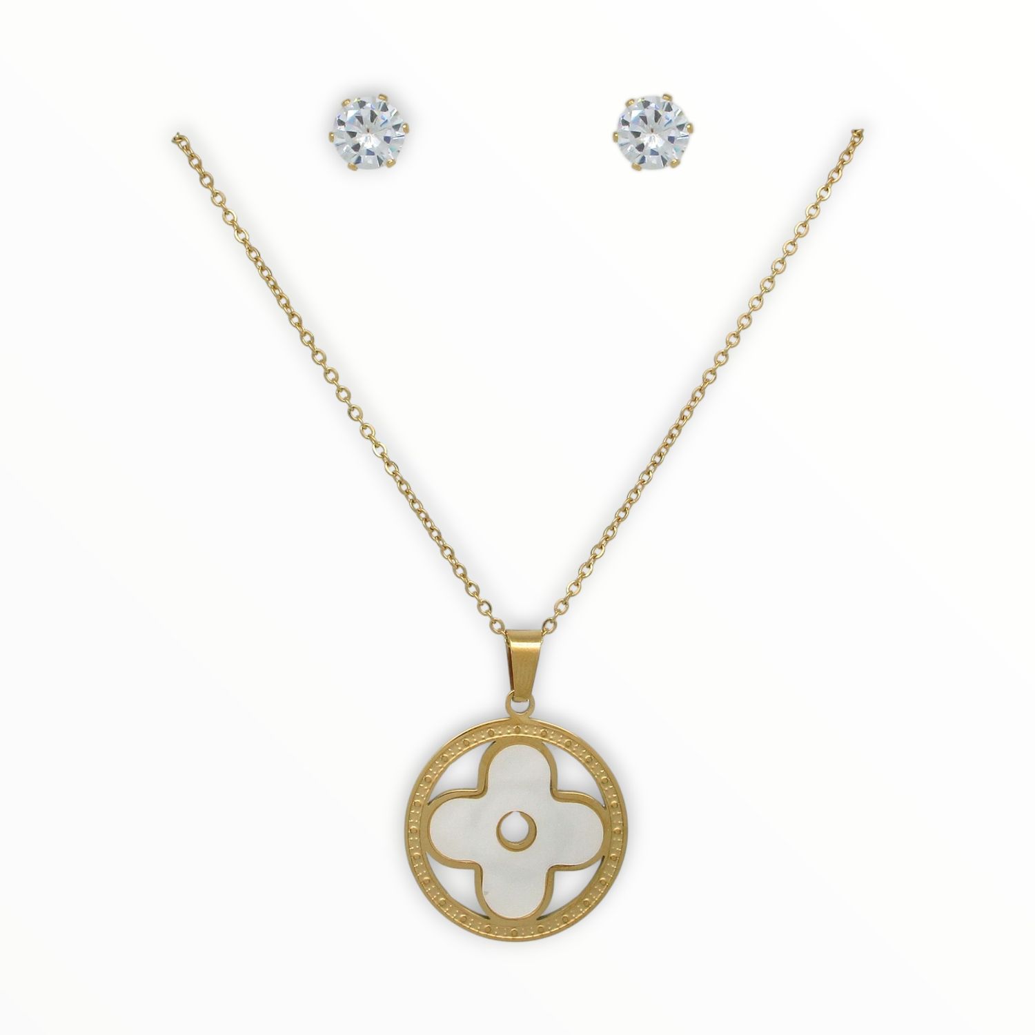 Juego Clip Acero Dorado