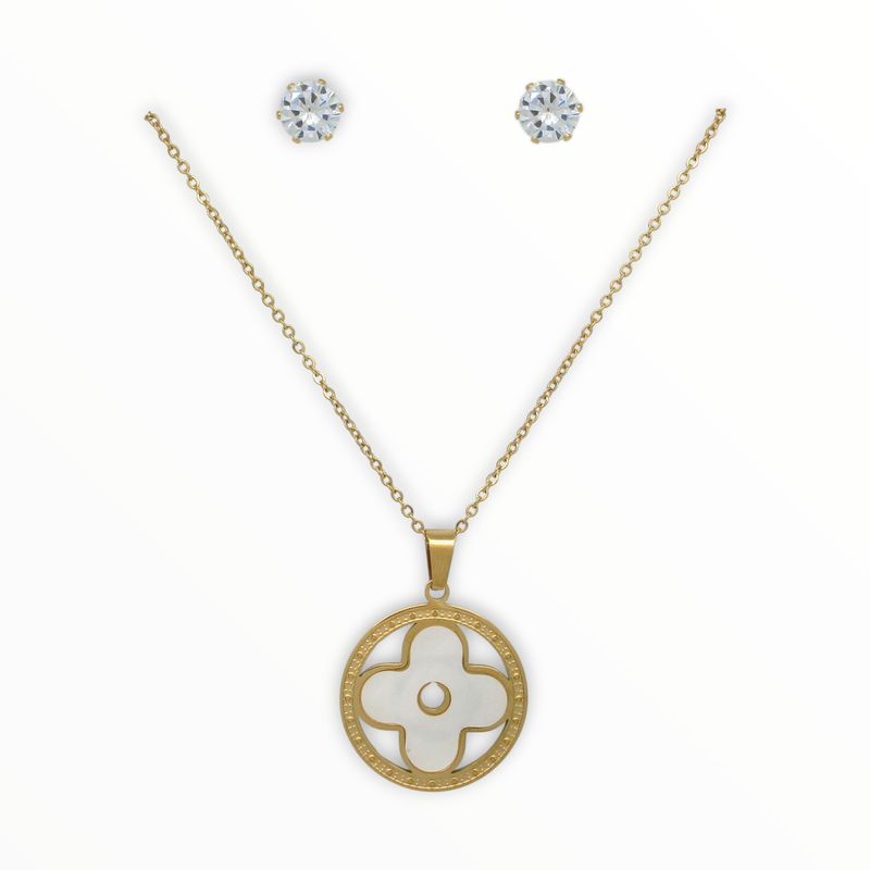 Juego Clip Acero Dorado