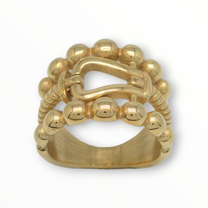 Anillo Hevi Acero Dorado