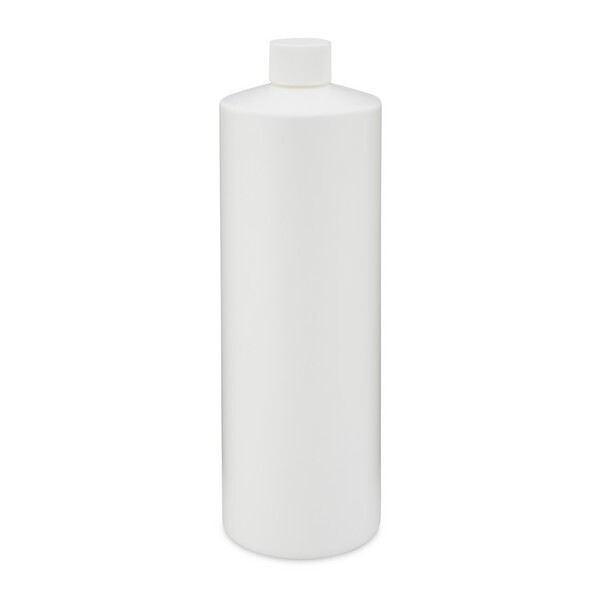 8 oz. Plastic Bottles, Natural LDPE Cylinder Bottles With Plain Caps,