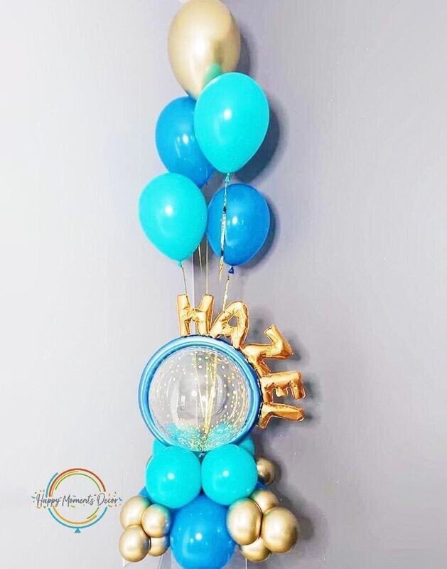 Bubble with name bouquet