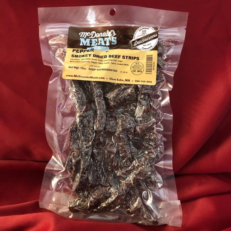 Peppered Smokey Dried Beef Strips, 10.5oz