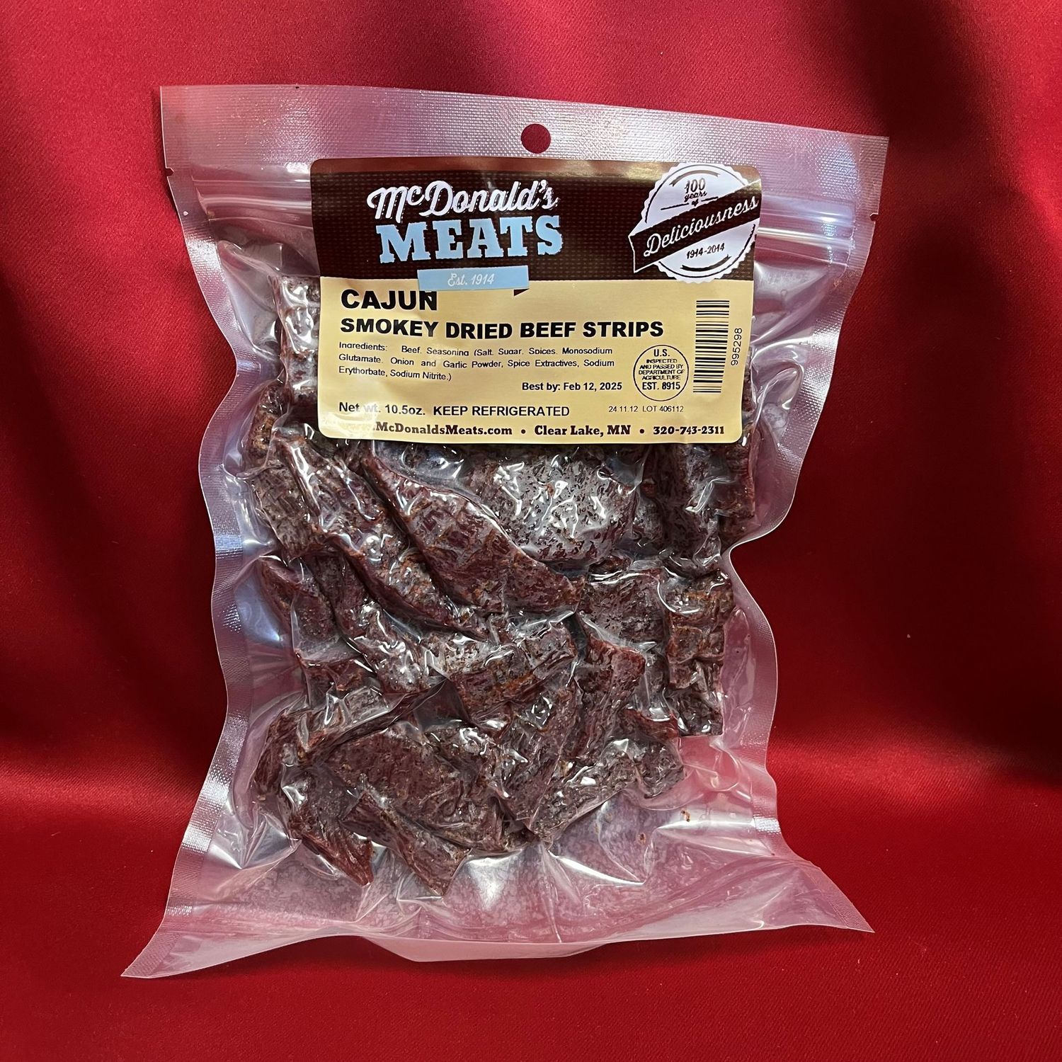 Cajun Smokey Dried Beef Strips, 10.5oz