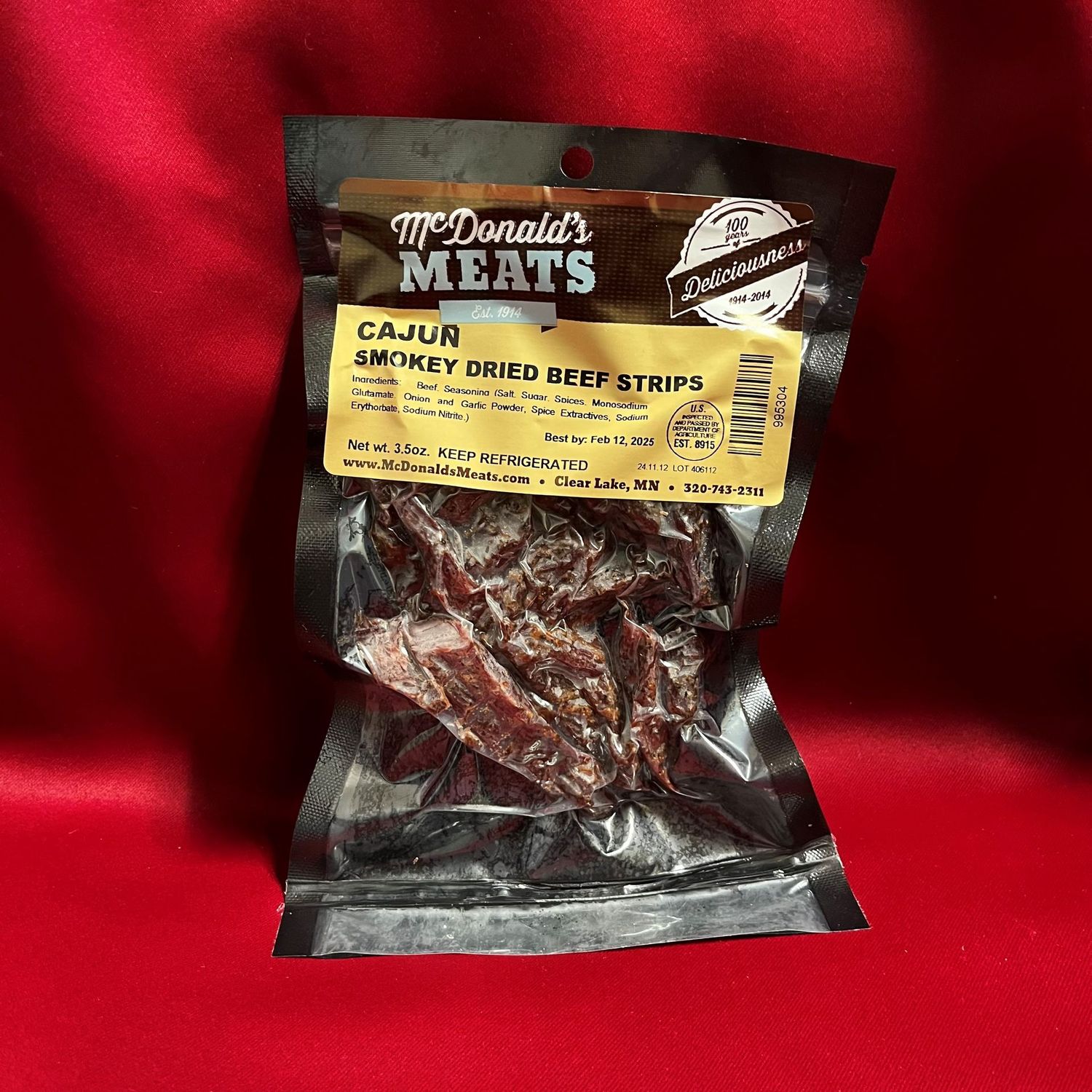 Cajun Smokey Dried Beef Strips, 3.5oz