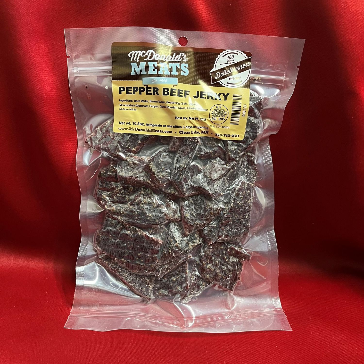 Peppered Beef Jerky, 10.5oz