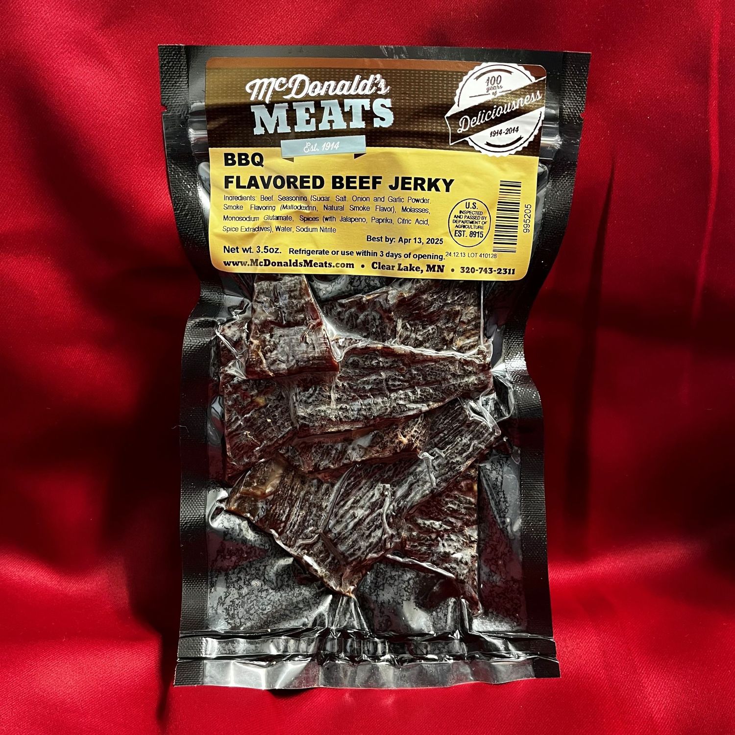 BBQ Flavored Beef Jerky, 3.5oz