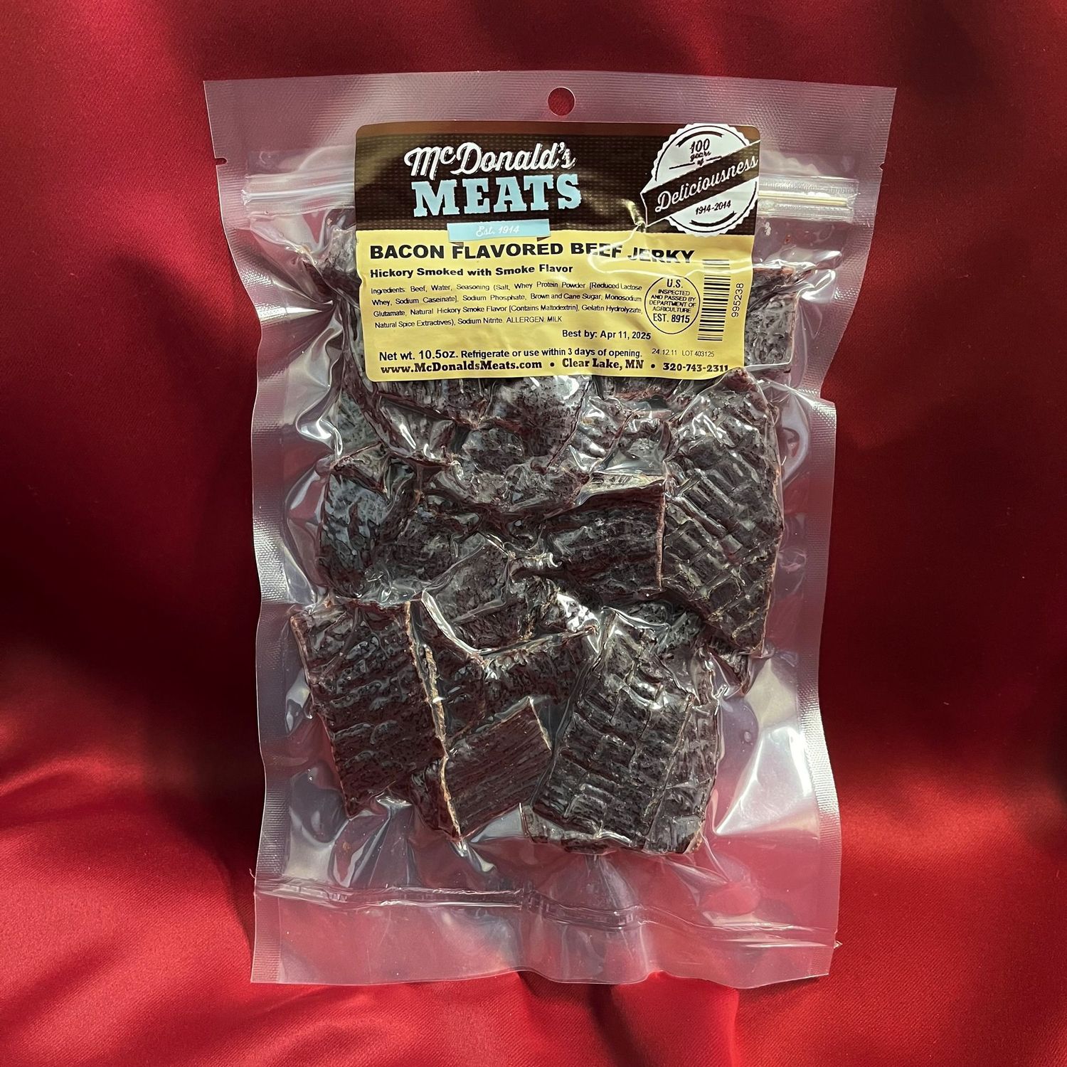 Bacon Flavored Beef Jerky, 10.5oz