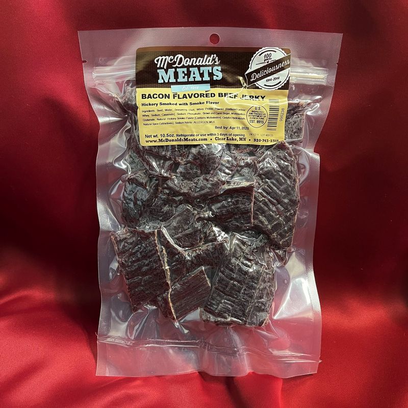 Bacon Flavored Beef Jerky, 10.5oz