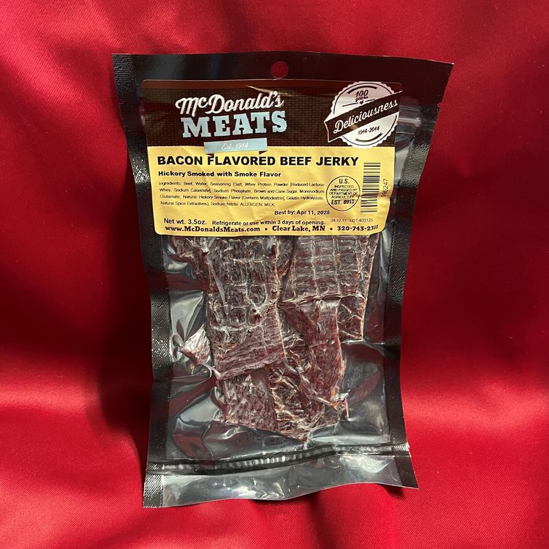 Bacon Flavored Beef Jerky, 3.5oz