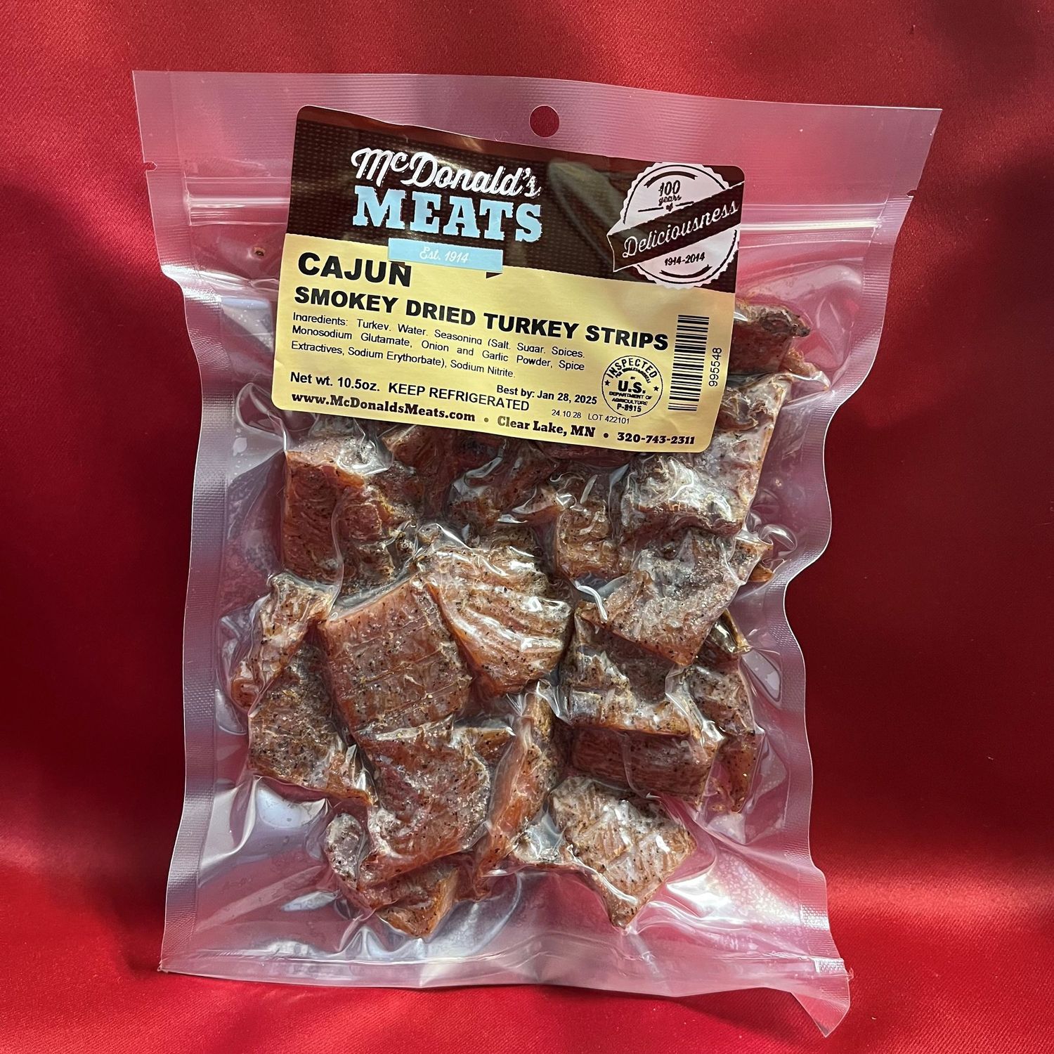 Cajun Smokey Dried Turkey Strips, 10.5oz