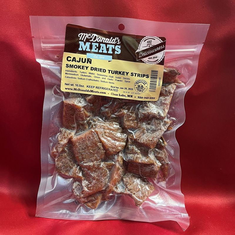Cajun Smokey Dried Turkey Strips, 10.5oz