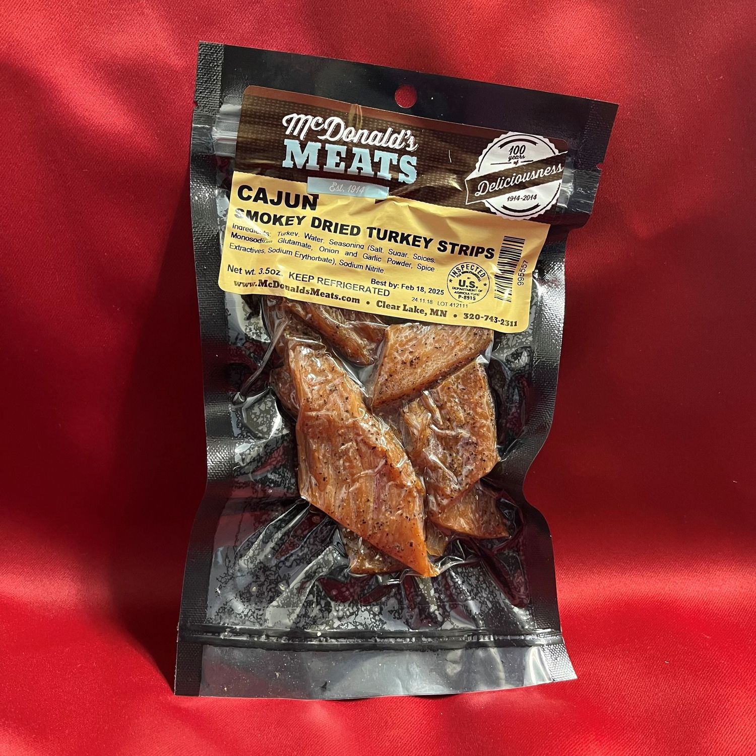 Cajun Smokey Dried Turkey Strips, 3.5oz 