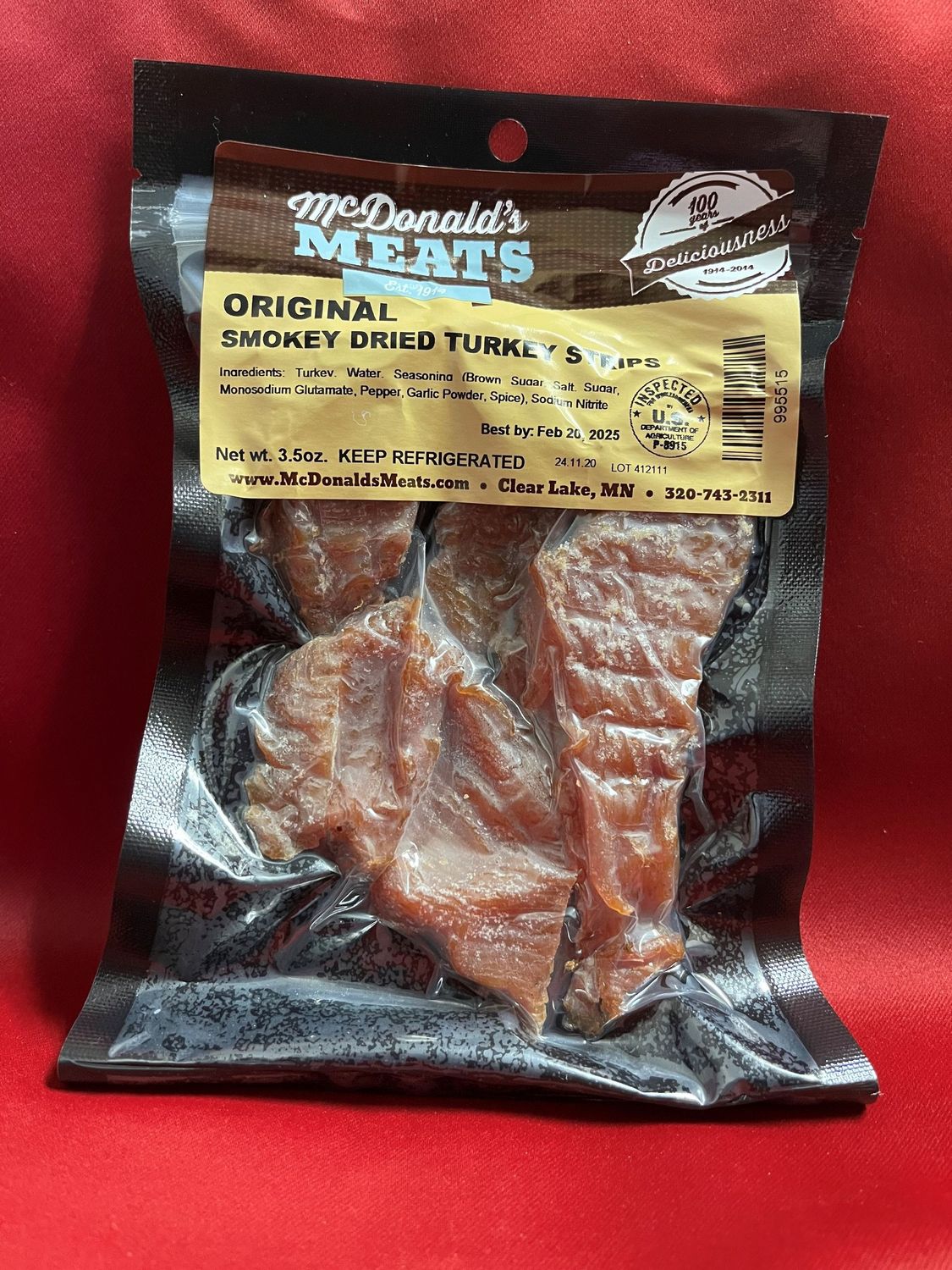 Original Smokey Dried Turkey Strips, 3.5oz