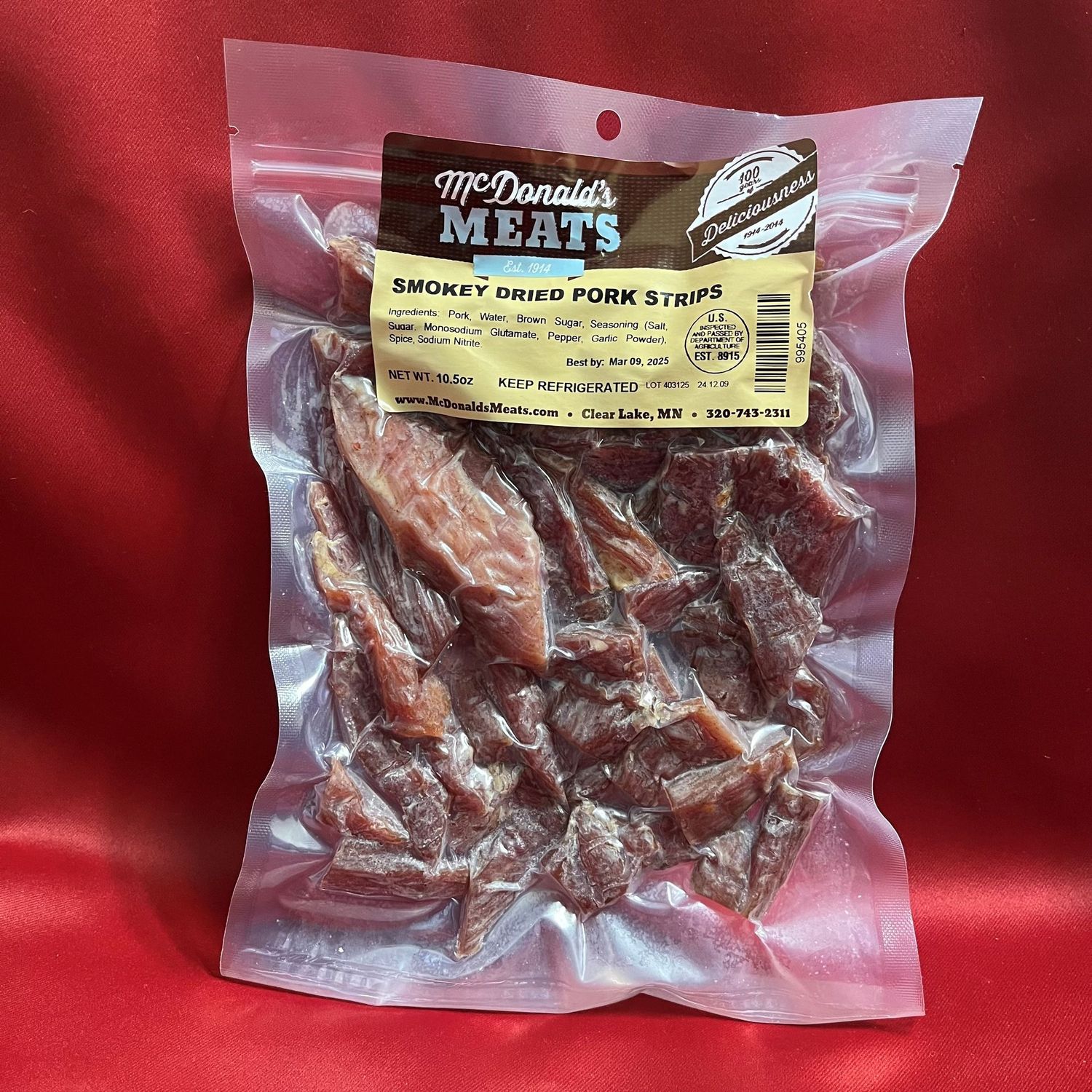 Original Smokey Dried Pork Strips, 10.5oz