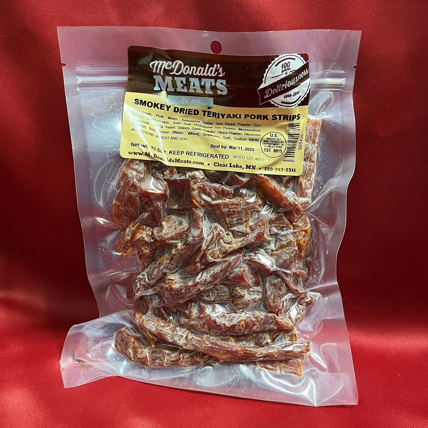 Teriyaki Smokey Dried Pork Strips, 10.5oz