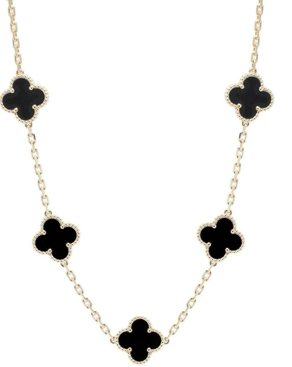 Collar 5 trebol negro