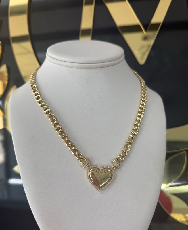 Gargantilla corazón 14 k