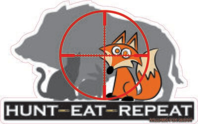 HUNT - EAT - REPEAT Bumper Sticker